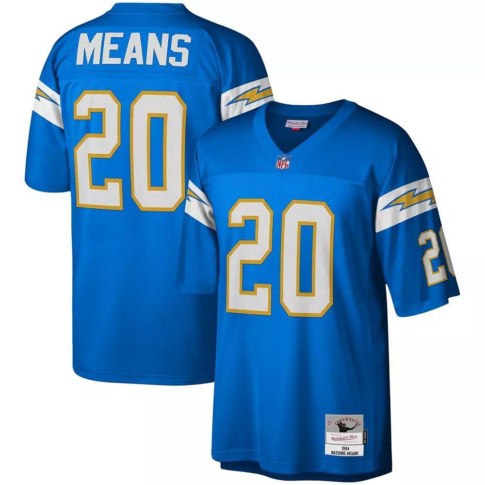 Men's Mitchell & Ness Natrone Means Powder Blue Los Angeles Chargers Legacy Replica Jersey, Size: Medium, Light Product Image