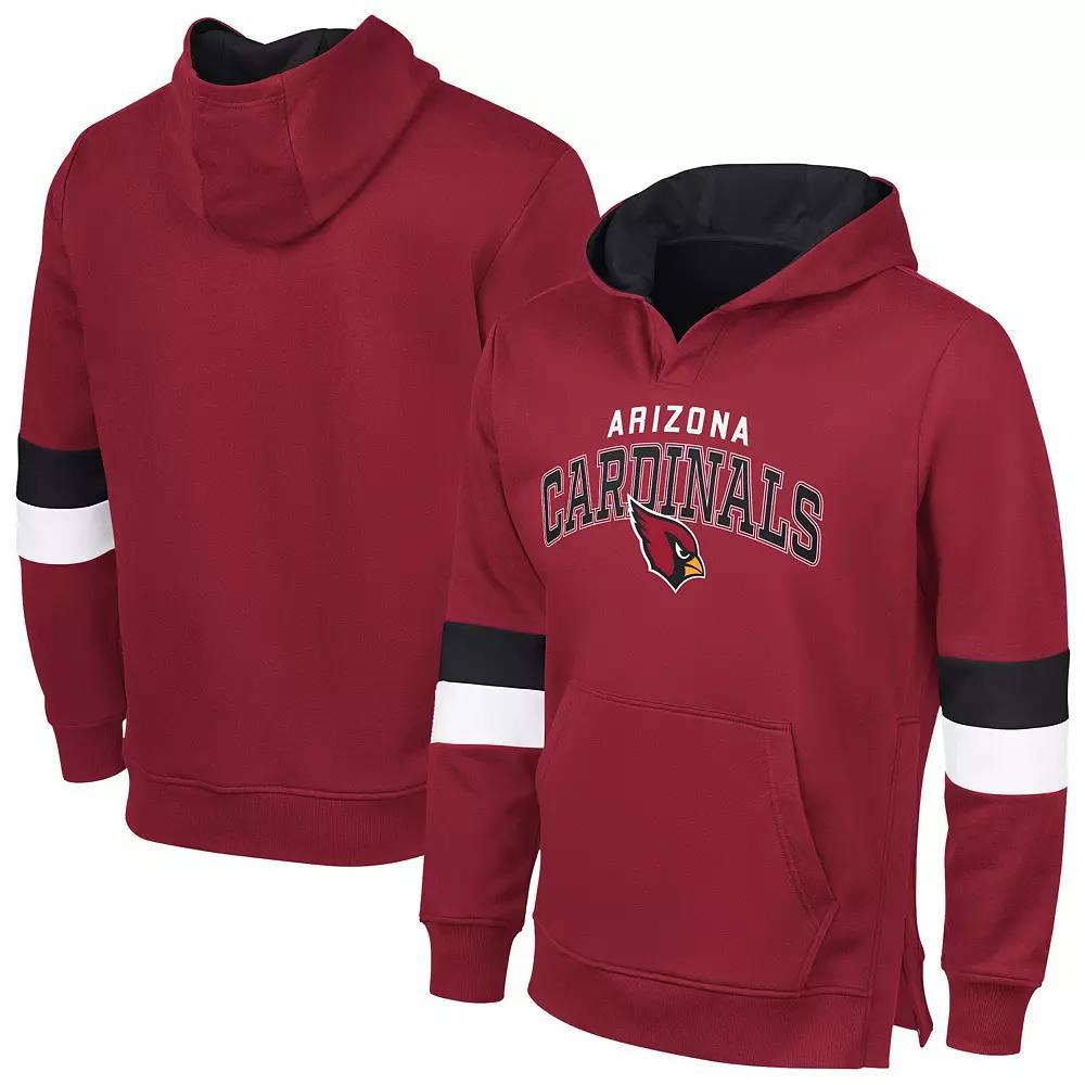 Men's G-III Sports by Carl Banks Cardinal/Black Arizona Cardinals Adaptive Faceoff Pullover Hoodie, Size: 2XL, Red Product Image