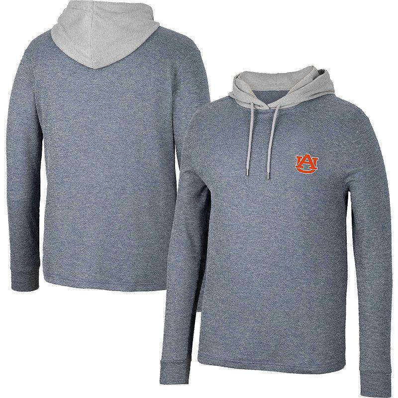 Men's Colosseum Navy Gonzaga Bulldogs Ballot Waffle-Knit Thermal Long Sleeve Hoodie T-Shirt, Size: XL, Zag Blue Product Image