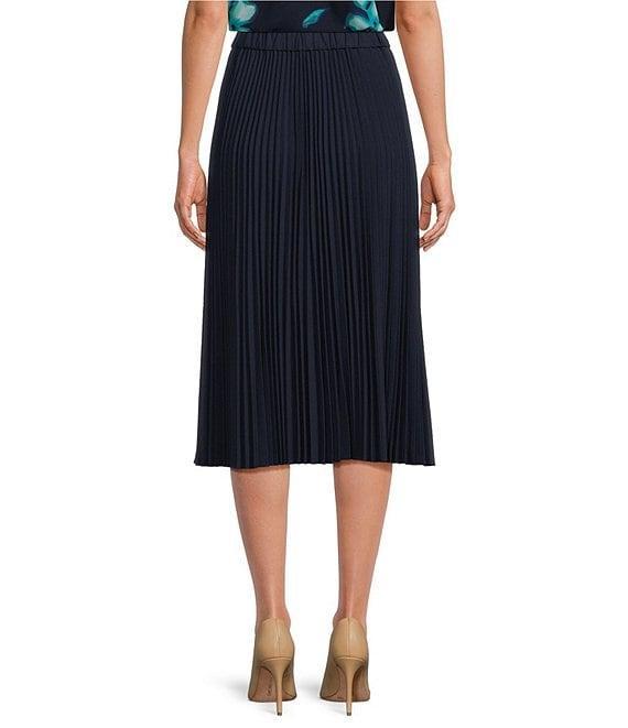 Calvin Klein Pleated Pull-On Midi Skirt Product Image
