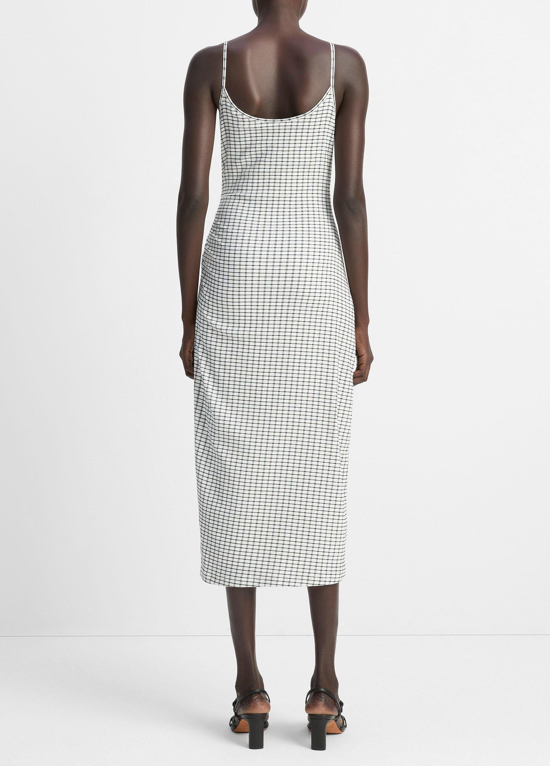 Checked Smocked Tank Dress Product Image