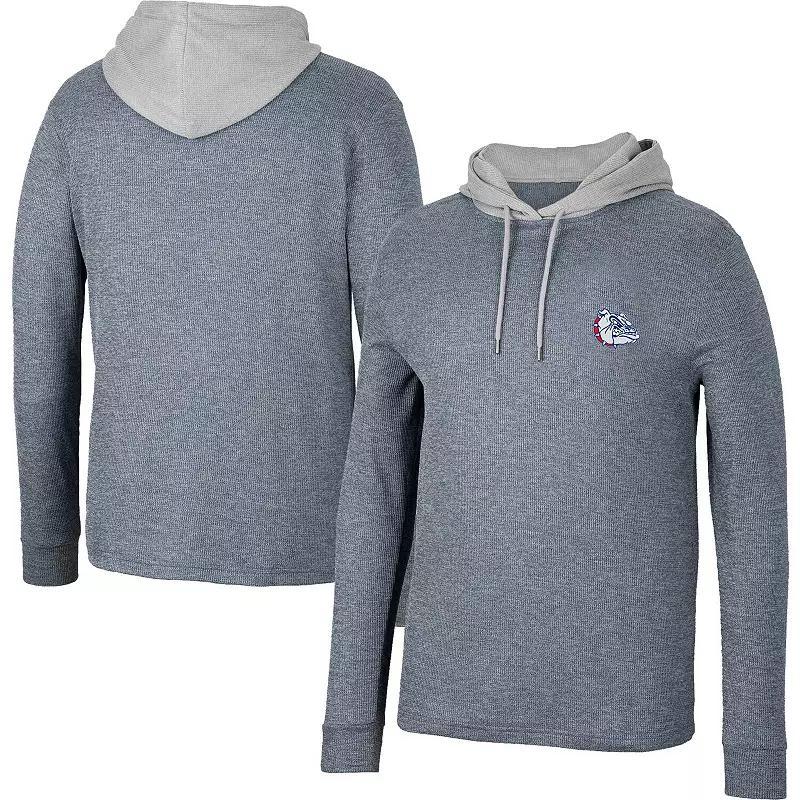 Men's Colosseum Navy Gonzaga Bulldogs Ballot Waffle-Knit Thermal Long Sleeve Hoodie T-Shirt, Size: XL, Zag Blue Product Image