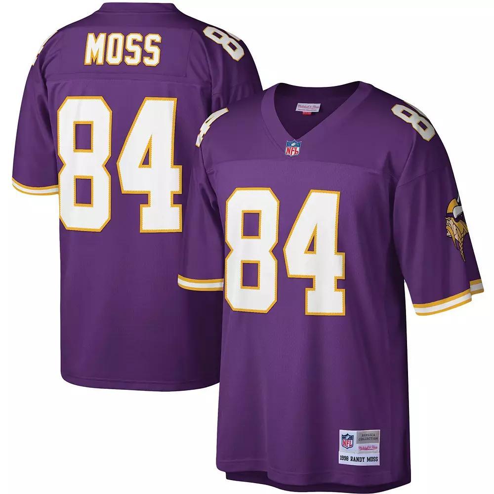 Men's Mitchell & Ness Randy Moss Purple Minnesota Vikings Legacy Replica Jersey, Size: 3XL Product Image