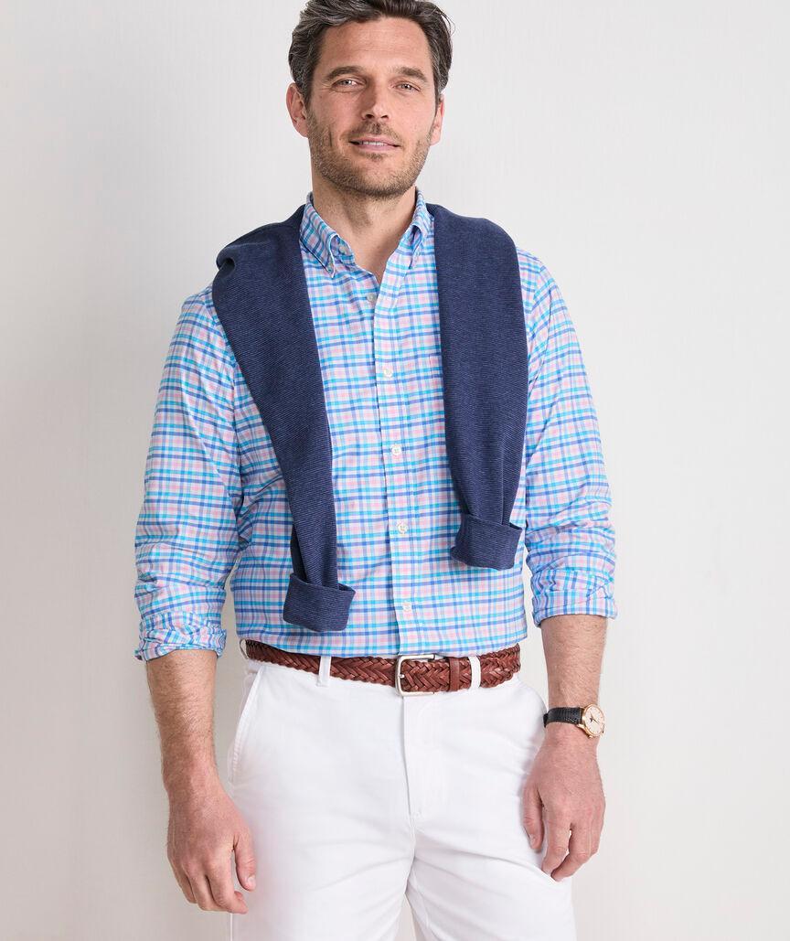Road Town Tattersall Performance Cotton Shirt Product Image