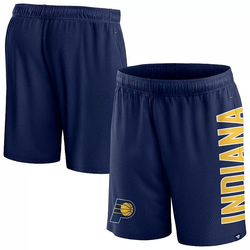 Men's Fanatics Branded Navy Indiana Pacers Post Up Mesh Shorts, Size: Large, Blue Product Image