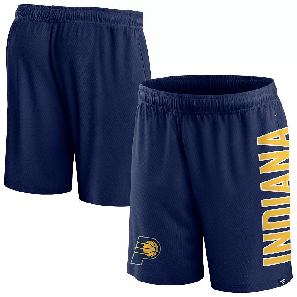 Men's Fanatics Branded Navy Indiana Pacers Post Up Mesh Shorts, Size: Large, Blue Product Image