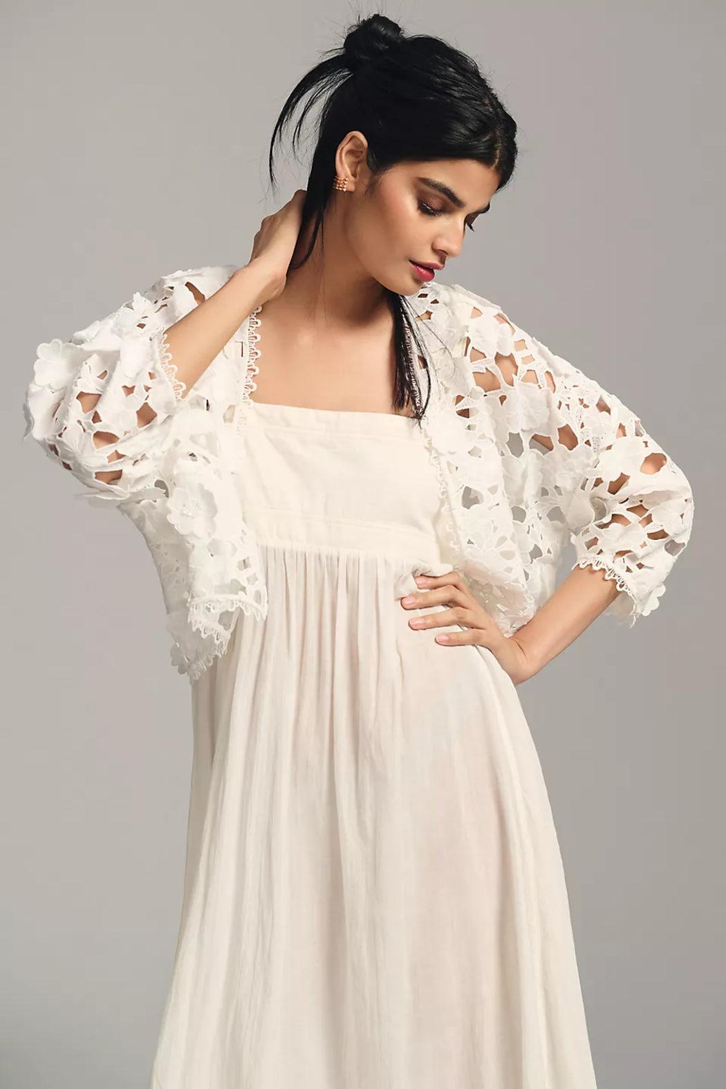 Floral Lace Cut Out Bolero Product Image