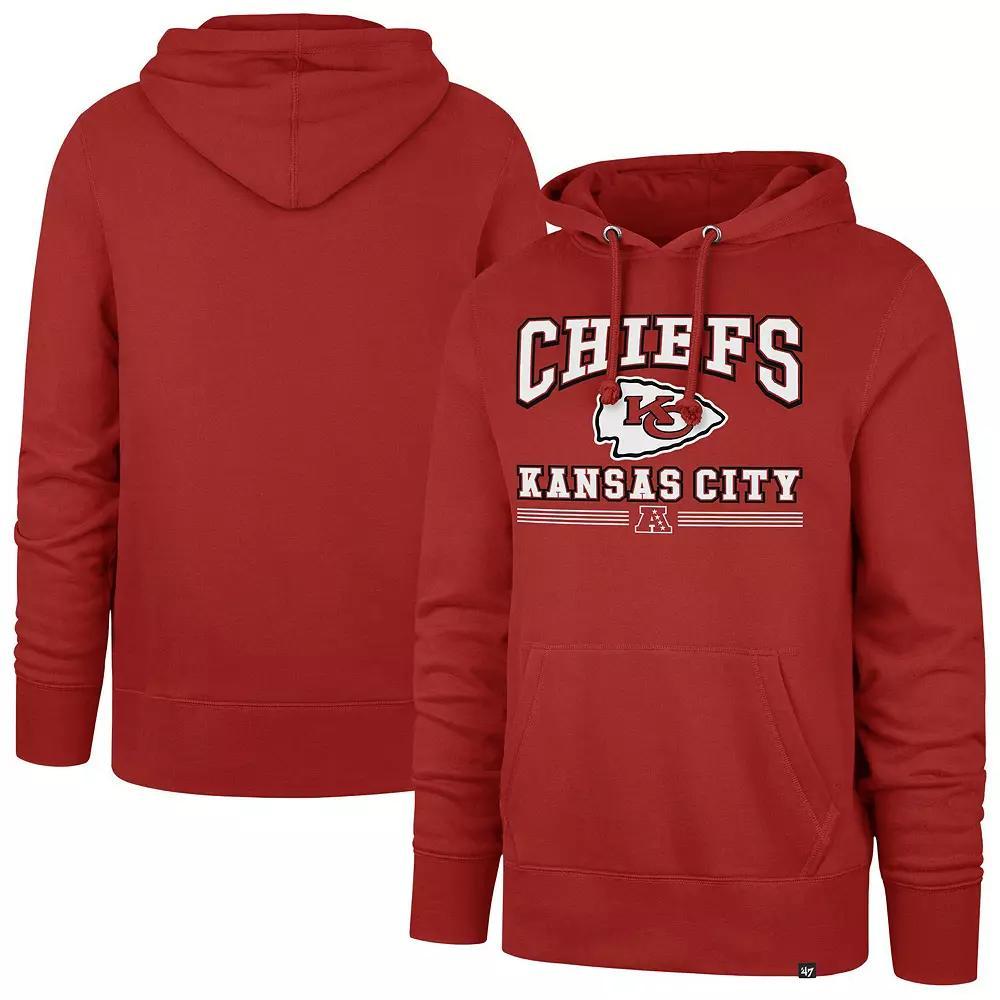 Men's '47 Red Kansas City Chiefs Packed House Headline Pullover Hoodie, Size: XL Product Image