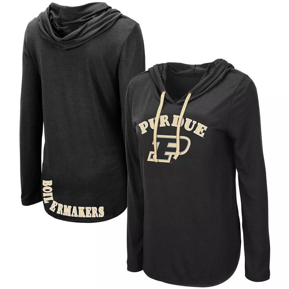 Women's Colosseum Black Purdue Boilermakers My Lover Lightweight Hooded Long Sleeve T-Shirt, Size: Large Product Image