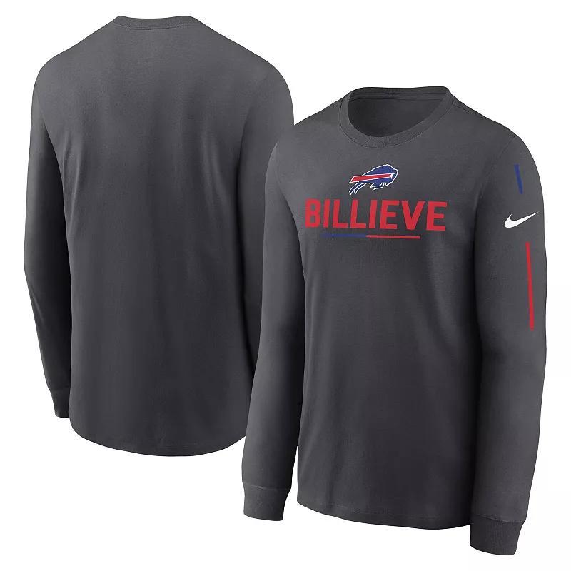 Men's Nike Black New Orleans Saints Team Slogan Long Sleeve T-Shirt, Size: 2XL Product Image