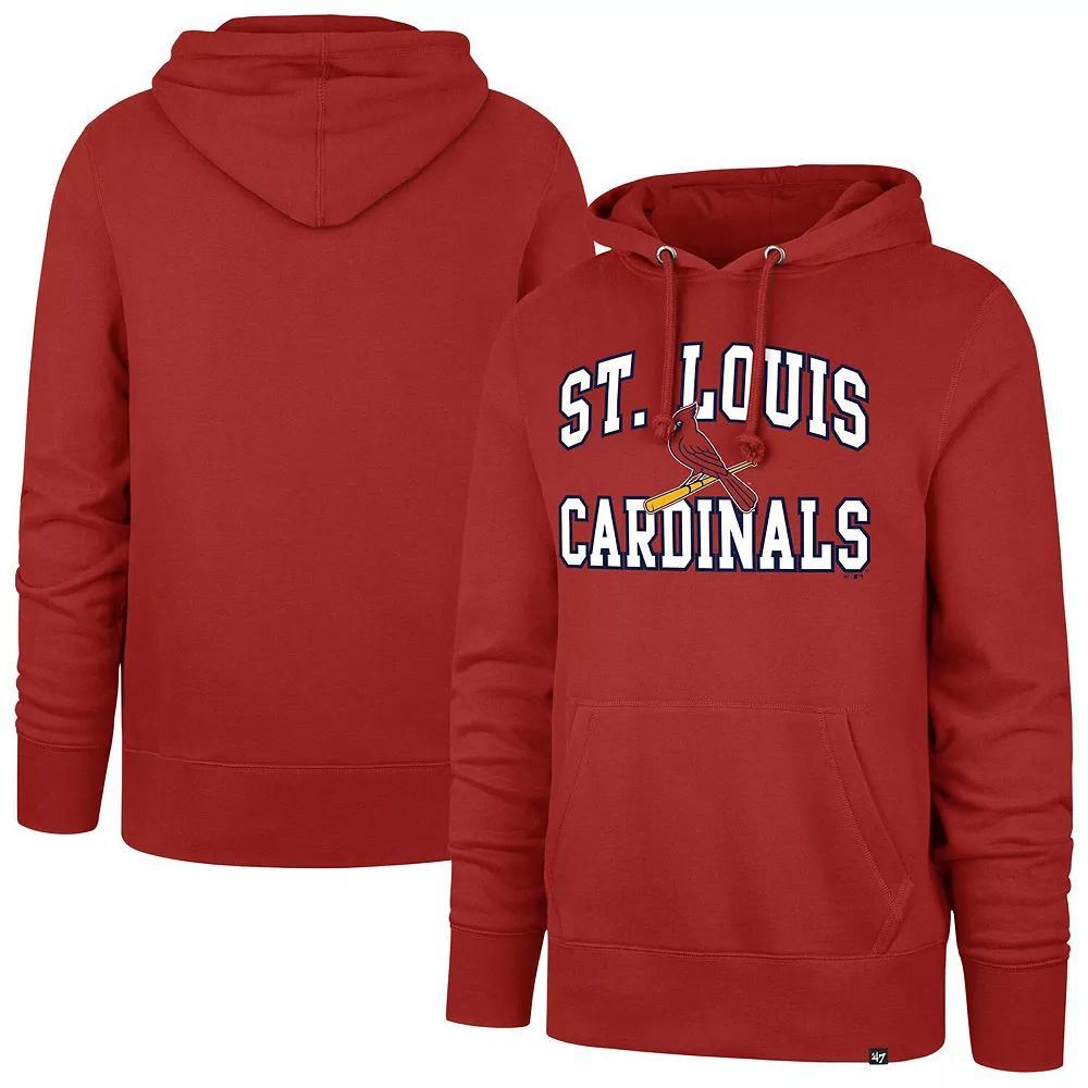 Men's '47  Red St. Louis Cardinals Velocity Headline Pullover Hoodie, Size: Small Product Image