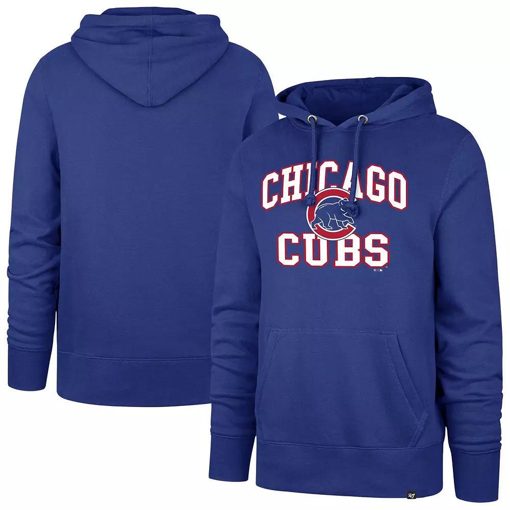 Men's '47  Navy Detroit Tigers Velocity Headline Pullover Hoodie, Size: Medium, Blue Product Image