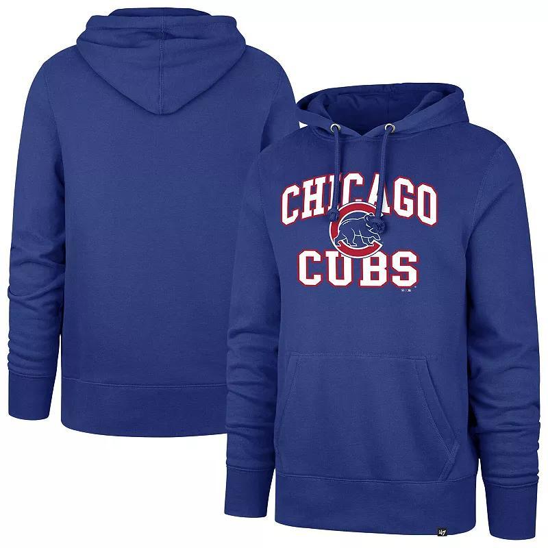 Men's '47  Navy Detroit Tigers Velocity Headline Pullover Hoodie, Size: Medium, Blue Product Image