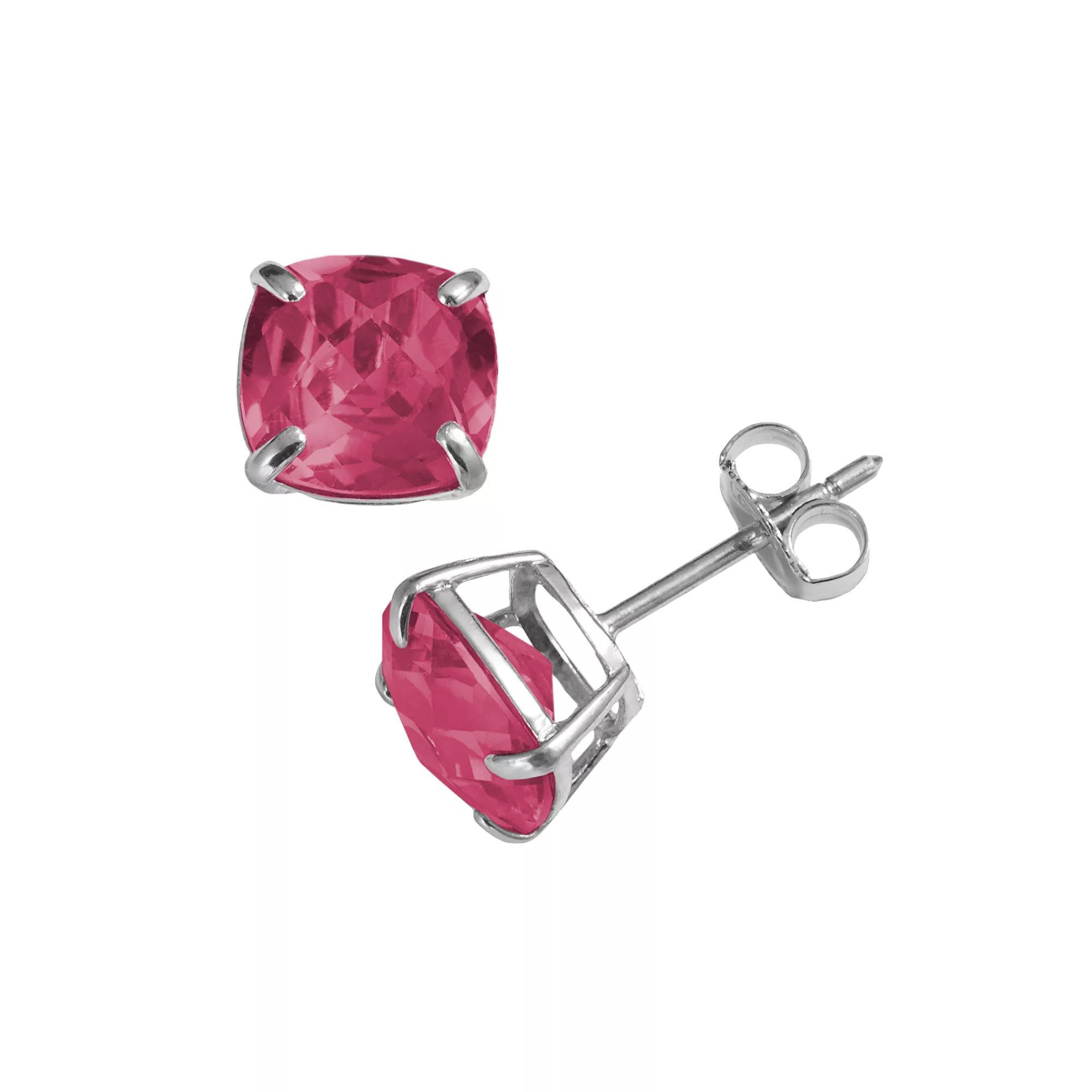 Designs by Gioelli Sterling Silver Amethyst Stud Earrings, Women's, Purple Product Image