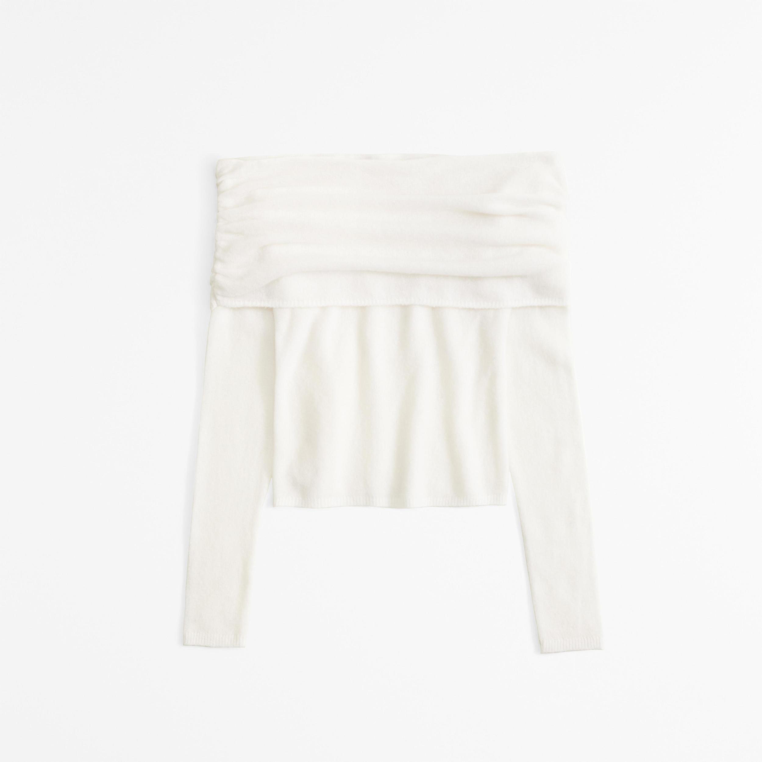 Merino Wool-Blend Off-The-Shoulder Top Product Image