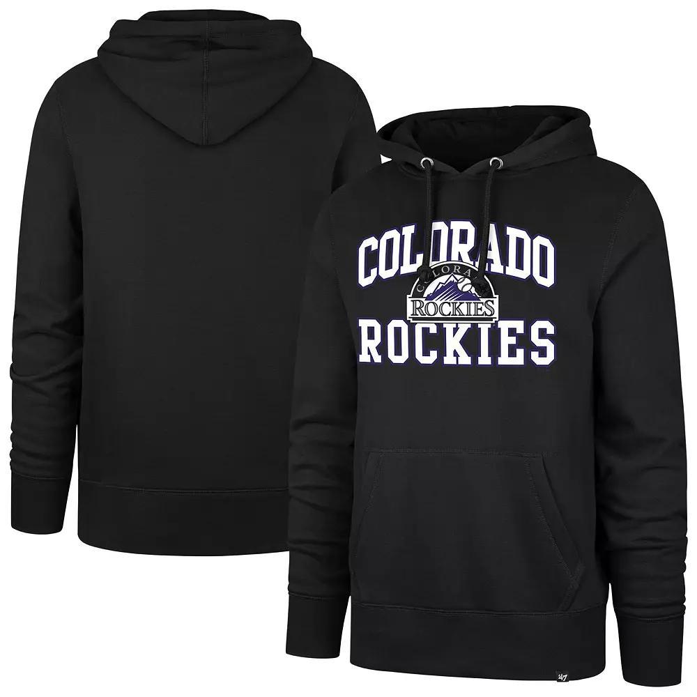 Men's '47  Black Colorado Rockies Velocity Headline Pullover Hoodie, Size: 2XL Product Image