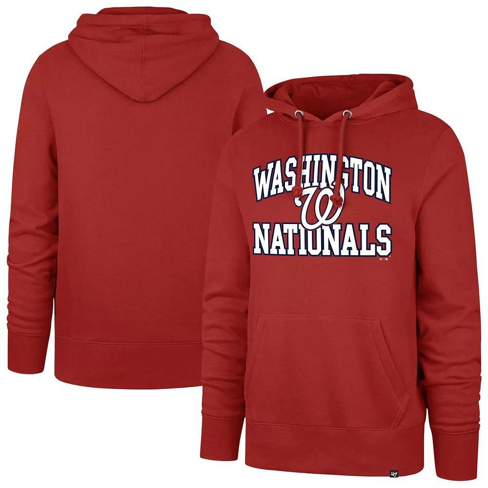Men's '47  Red Washington Nationals Velocity Headline Pullover Hoodie, Size: 2XL Product Image
