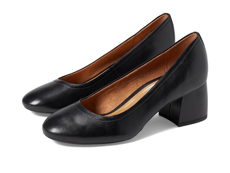 Vionic Carmel Leather Block Heel Pumps Product Image