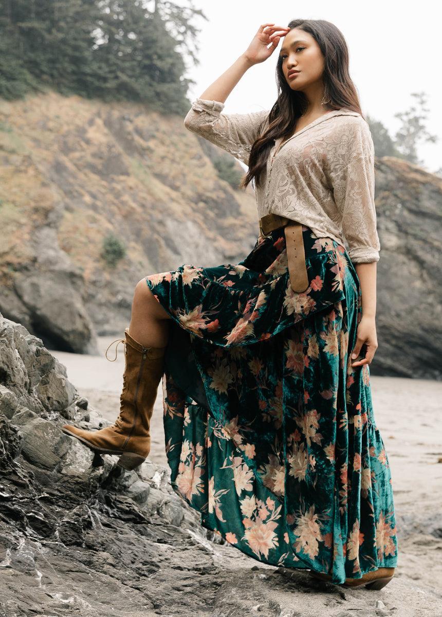 Caeley Top in Light Taupe Female Product Image