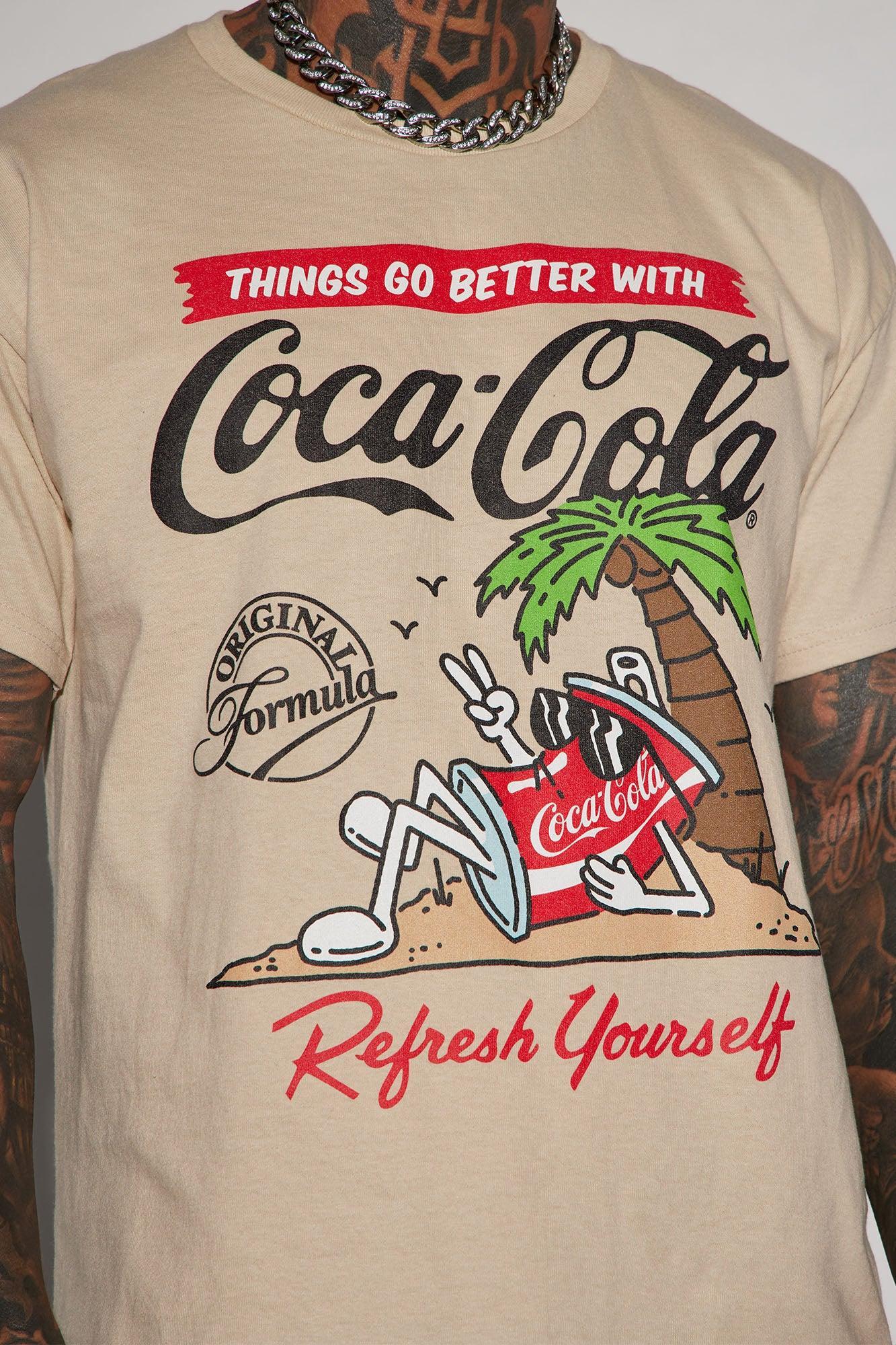 Coca Cola Island Chillin Short Sleeve Tee - Sand Product Image