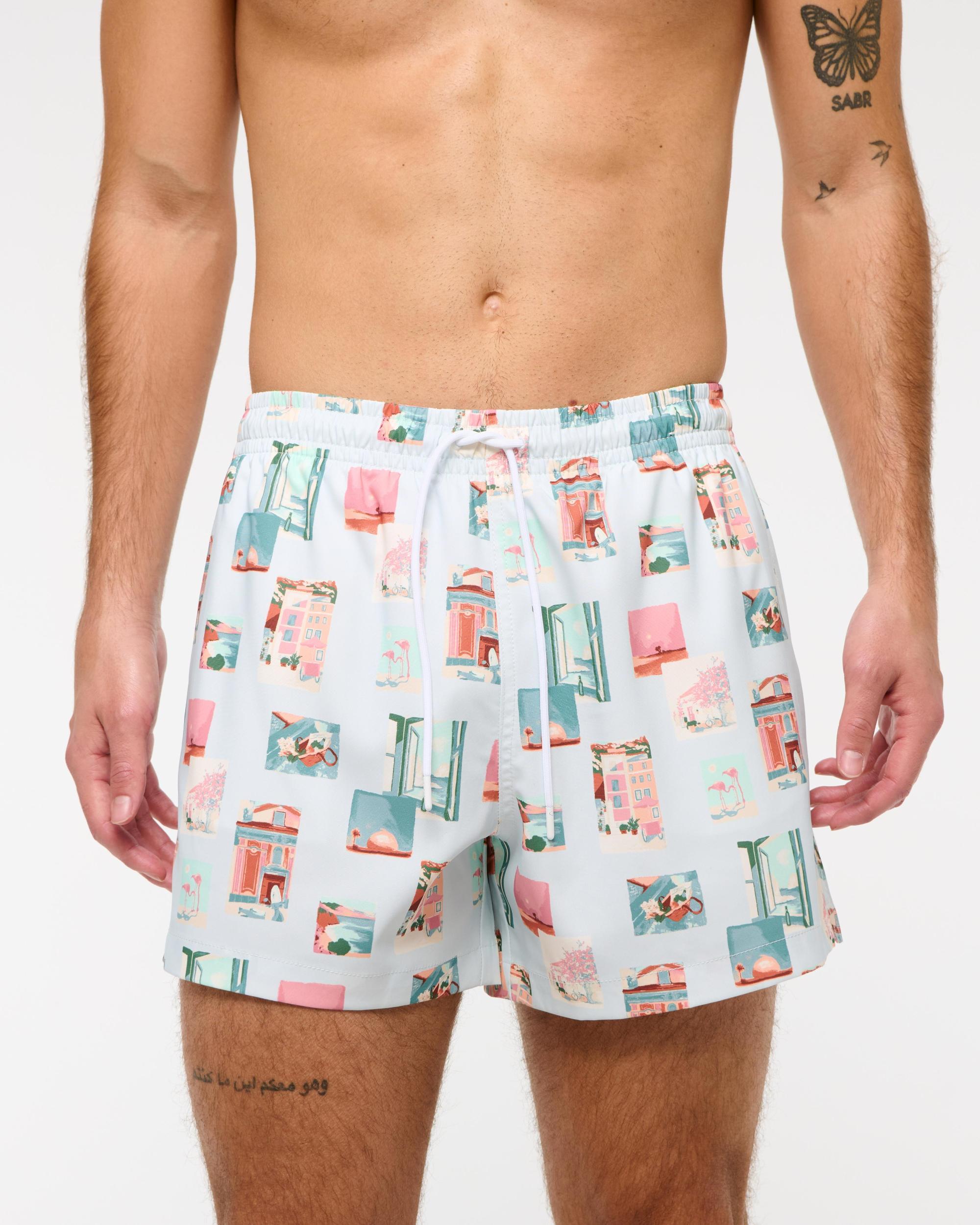Pull-On Wide Seersucker Swim Trunk Product Image