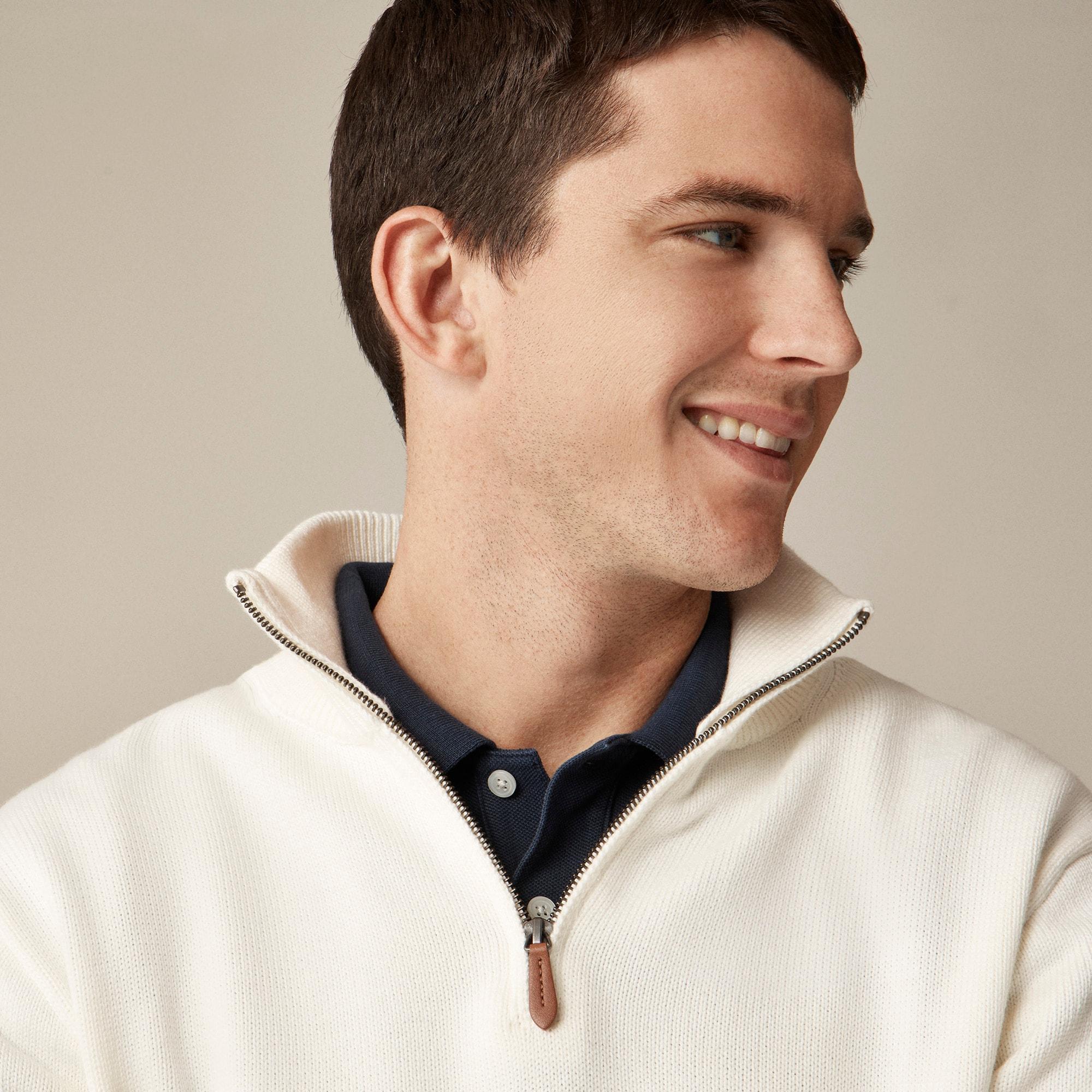 Heritage cotton half-zip sweater Product Image