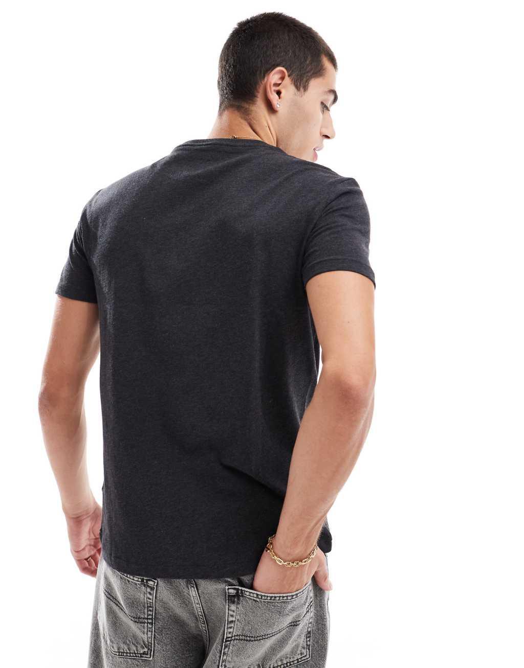 Polo Ralph Lauren icon logo T-shirt custom fit in black heather Product Image