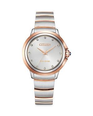 Citizen Eco-Drive Womens Ceci Gold-Tone Stainless Steel Bracelet Watch - EM0952-55A Product Image