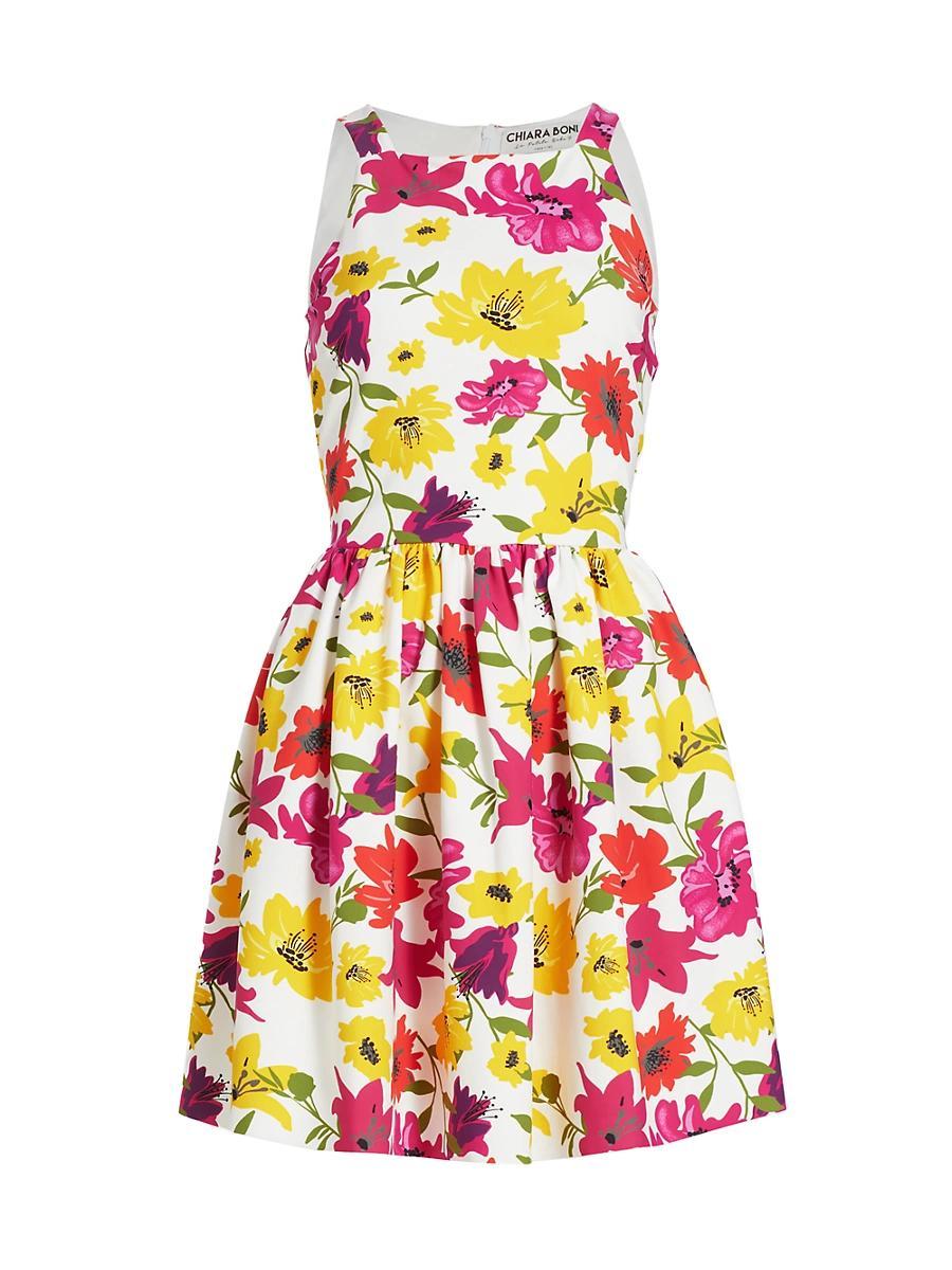 Womens Lastemylar Floral Fit & Flare Dress Product Image