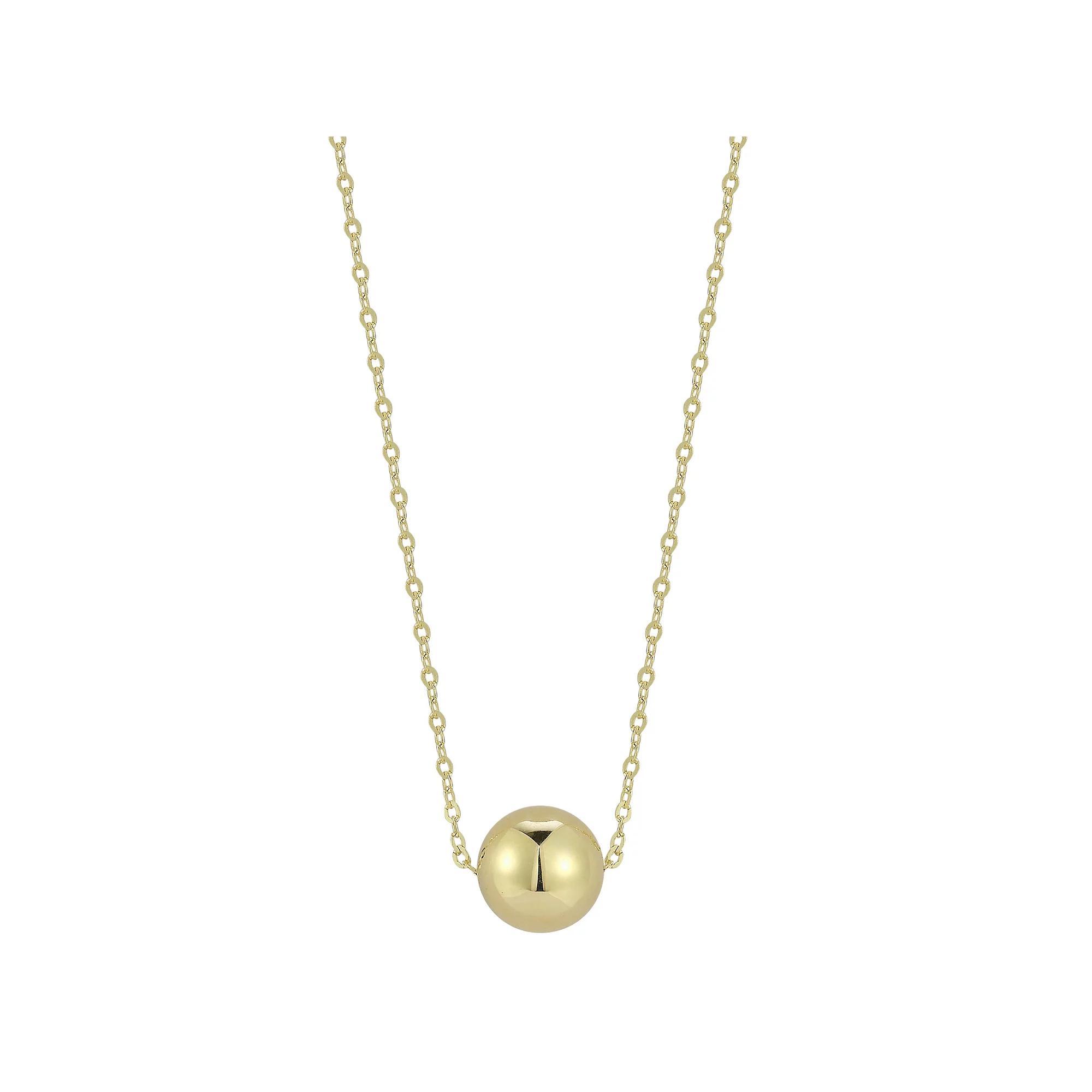 LUMINOR GOLD 14k Gold Ball Necklace, Womens Product Image