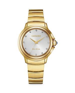 Citizen Eco-Drive Womens Ceci Gold-Tone Stainless Steel Bracelet Watch - EM0952-55A Product Image