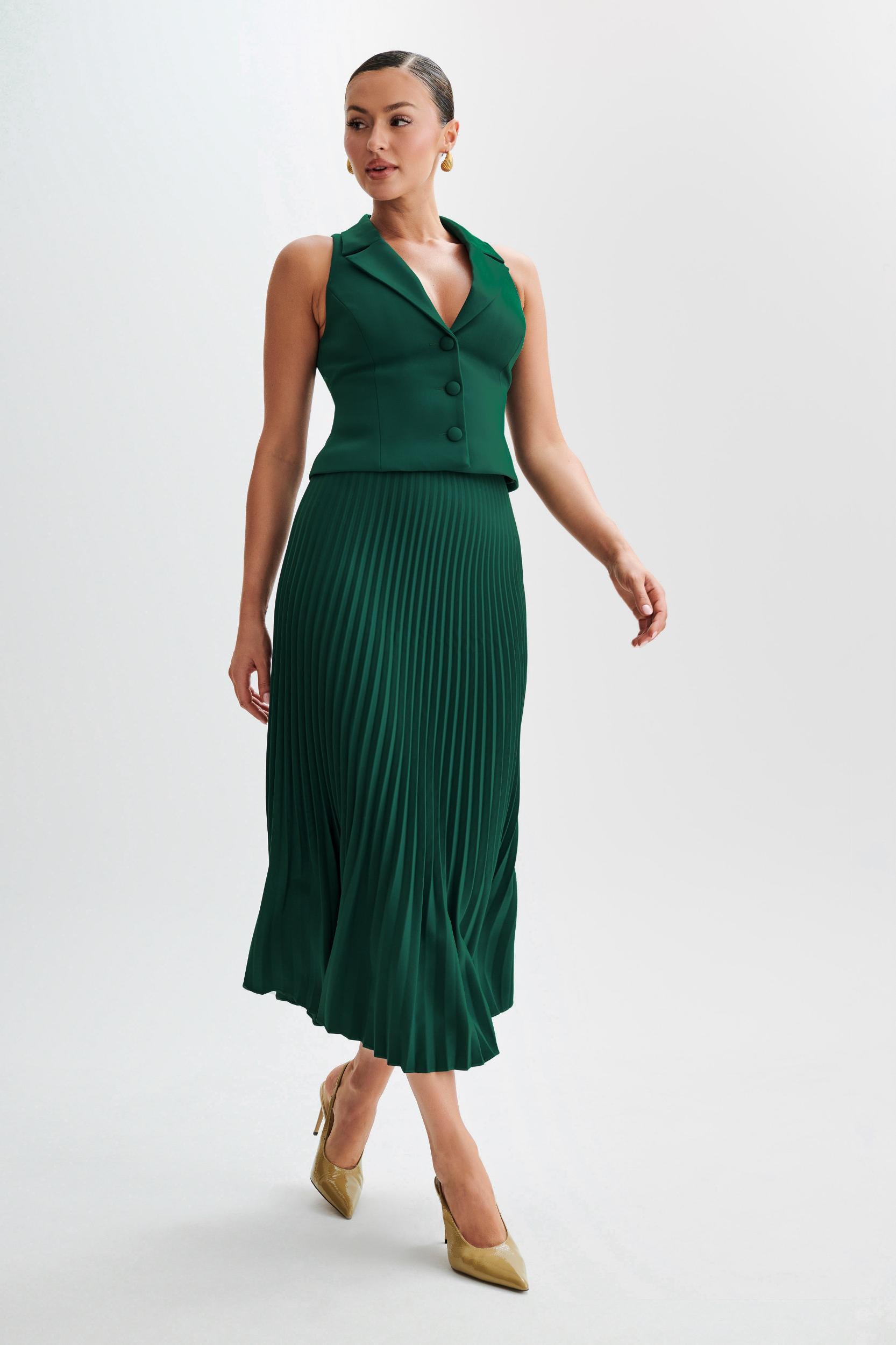 Mura Suiting Vest - Forest Green Product Image