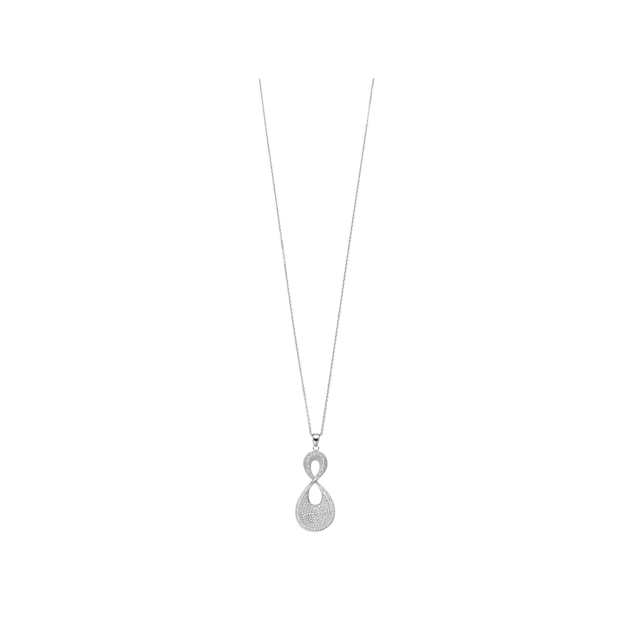 Rosabella Sterling Silver & Cubic Zirconia Infinity Pendant Necklace, Women's, Size: 18" Product Image