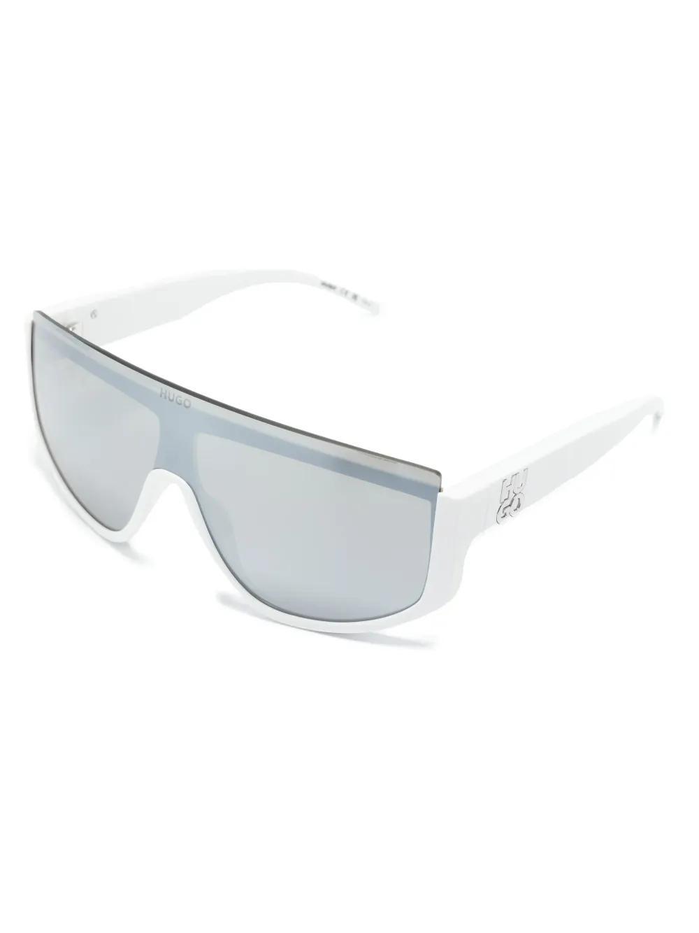 HUGO BOSS Shield-frame Sunglasses In White Product Image