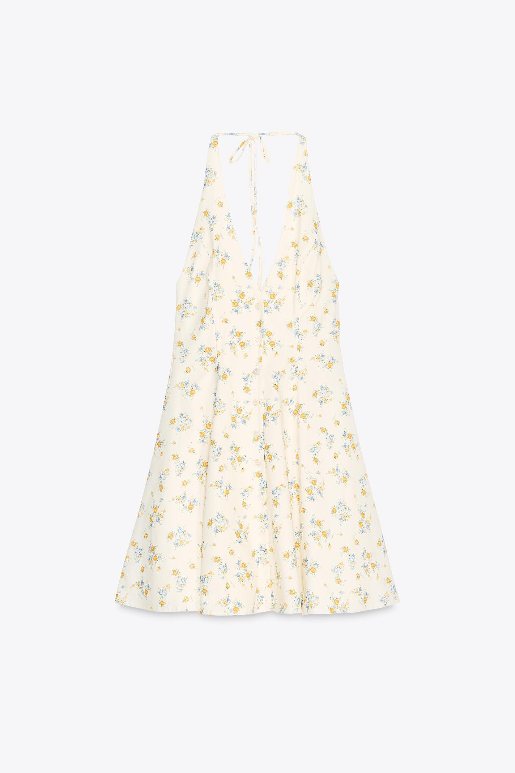 FLORAL PRINT POPLIN DRESS Product Image