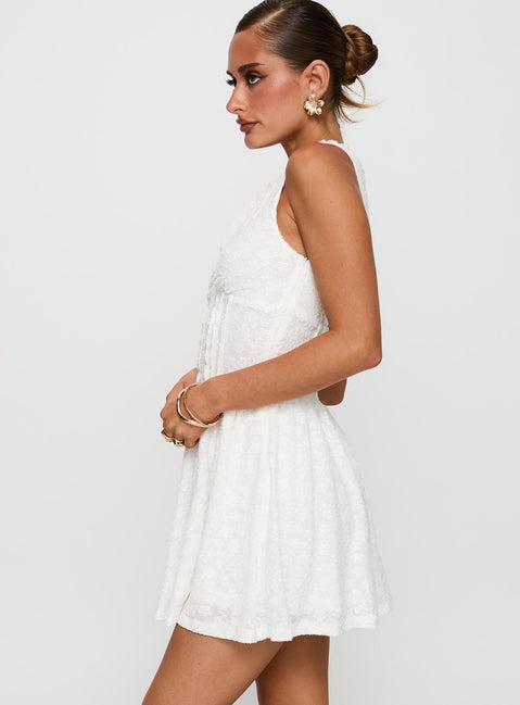 Loveluck Lace Mini Dress White Product Image