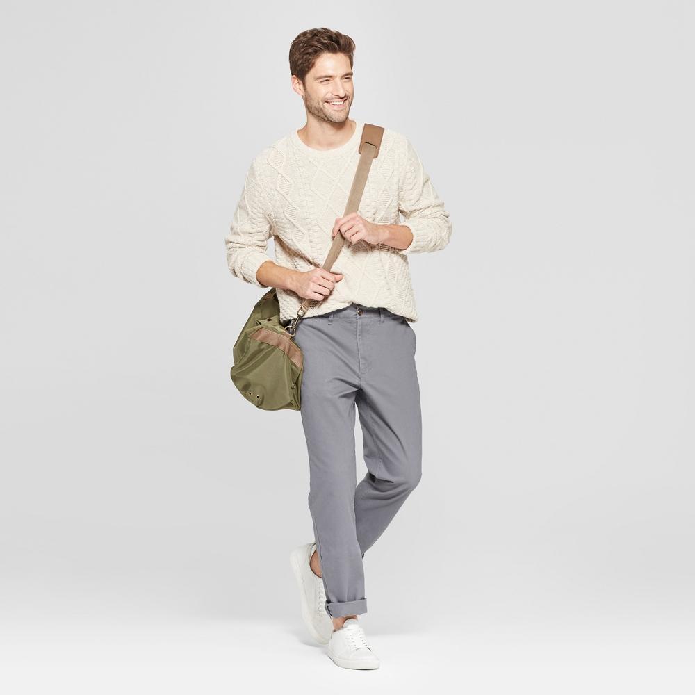 Men's Every Wear Straight Fit Chino Pants - Goodfellow & Co™ Thundering 36x30: Cotton-Spandex Blend, Mid Rise, Machine Washable Product Image