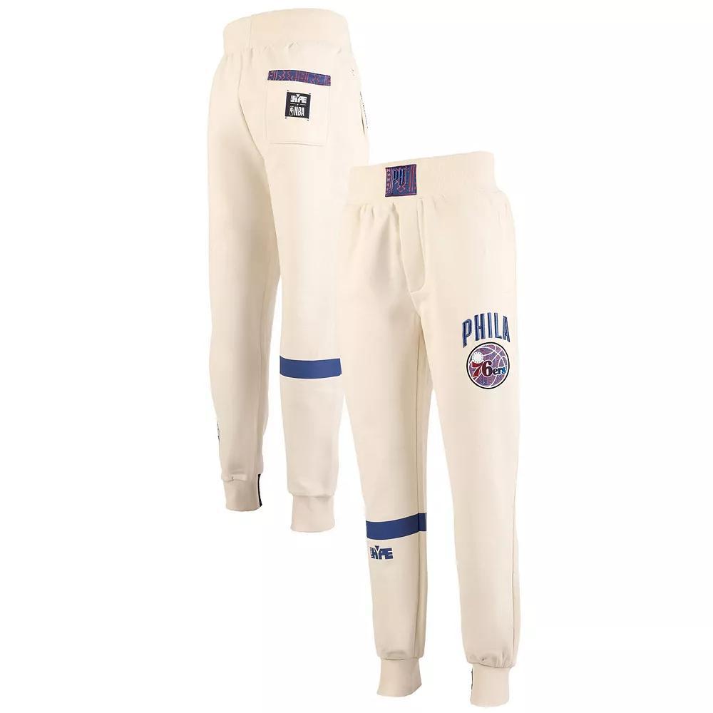 Men's NBA x Two Hype  Cream Philadelphia 76ers Culture & Hoops Collection Premium Jogger Pants, Size: 2XL, 76r Beige Product Image