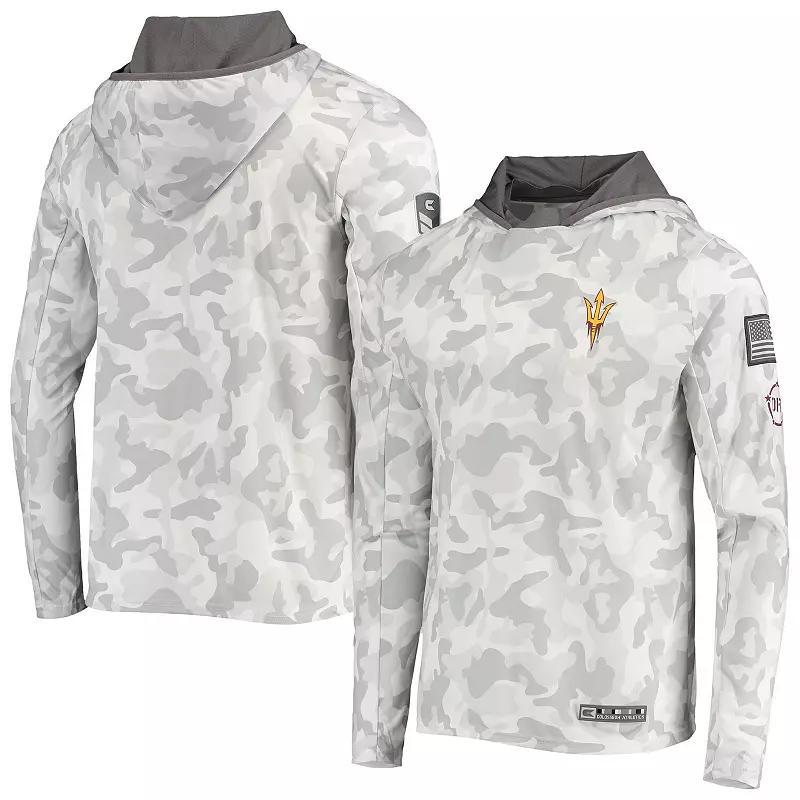 Mens Colosseum Arctic Camo Arizona State Sun Devils OHT Military Appreciation Long Sleeve Hoodie Top Product Image