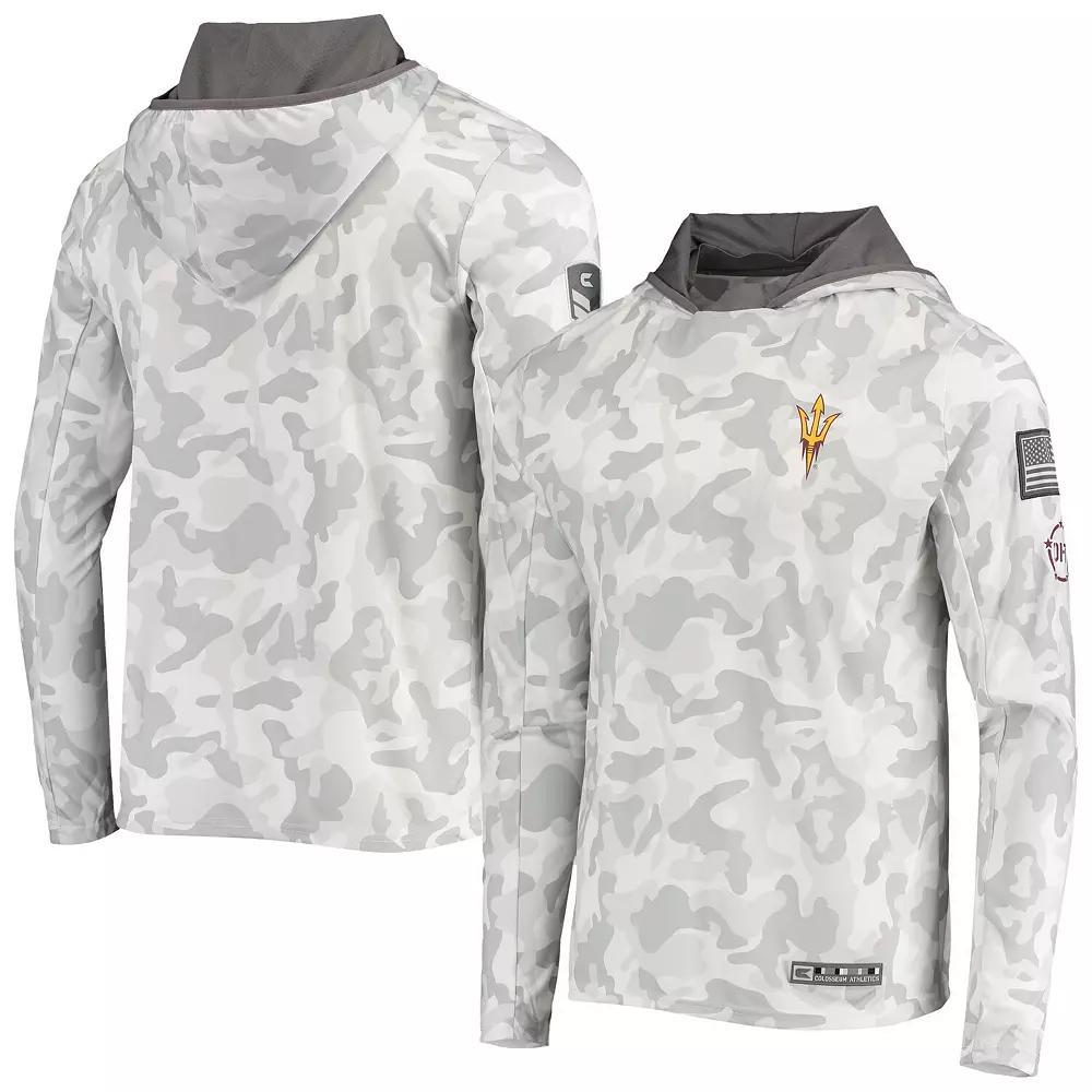 Mens Colosseum Arctic Camo Arizona State Sun Devils OHT Military Appreciation Long Sleeve Hoodie Top Product Image