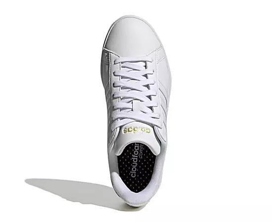 adidas Grand Court Cloudfoam Women's Lifestyle Tennis Shoes, Size: 6.5, All White Product Image