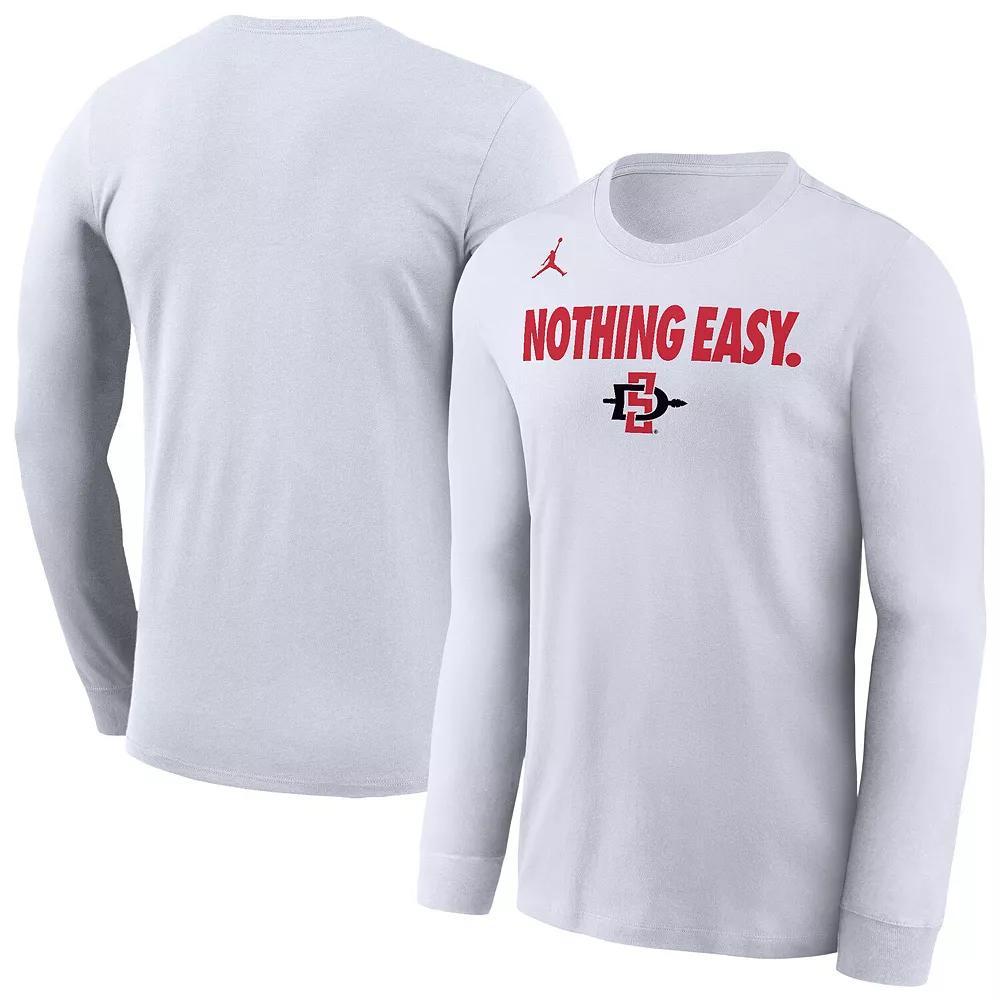 Mens Nike White San Diego State Aztecs 2025 On-Court Bench Long Sleeve T-Shirt Product Image