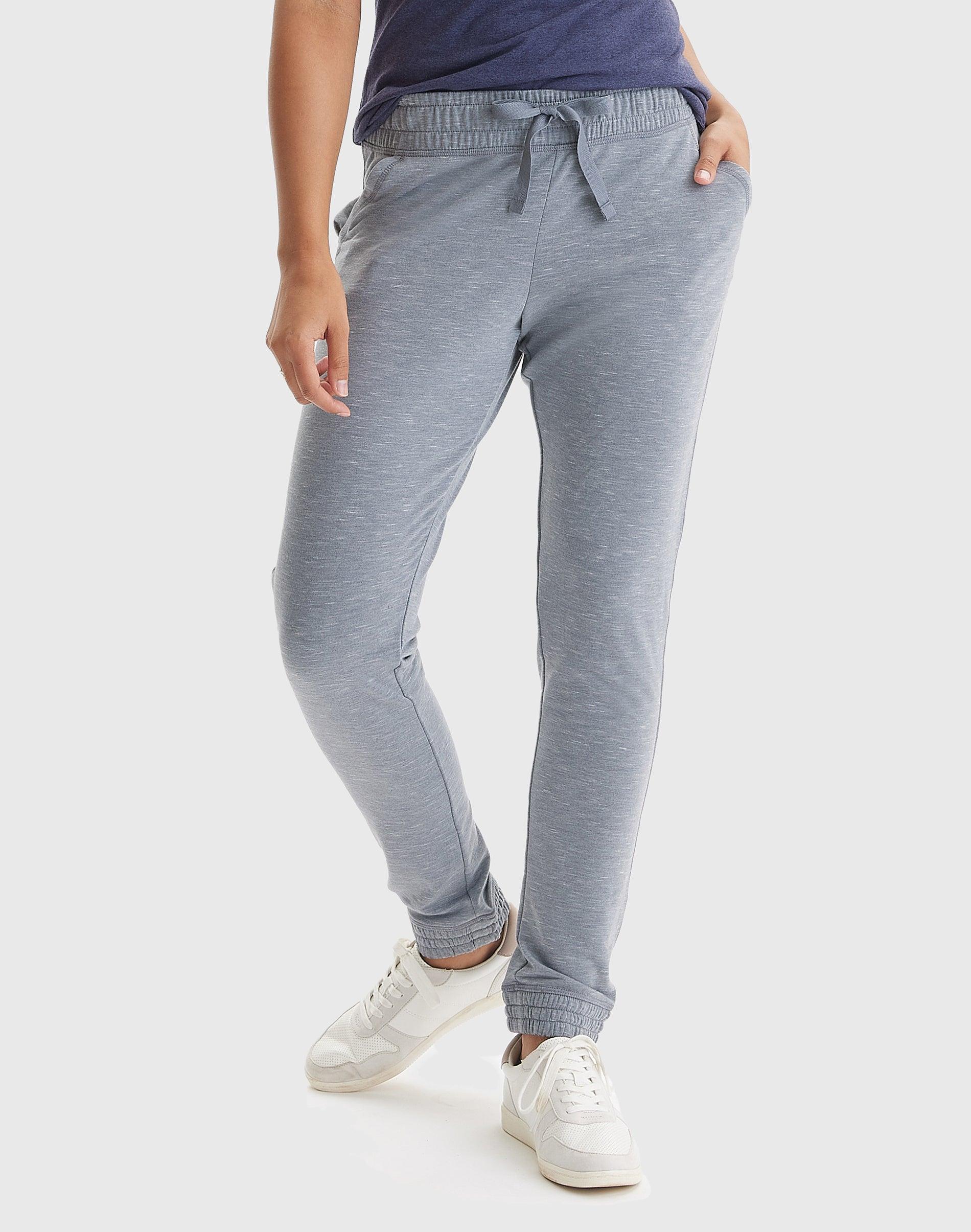 Hanes Womens French Terry Joggers with Pockets, 30 Nature Green Heather 2XL Product Image