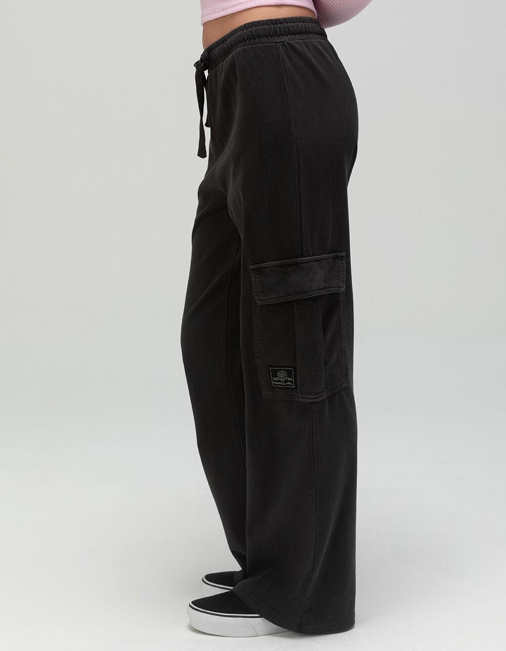RIP CURL Block Party Track Womens Cargo Pants - BLACK Product Image