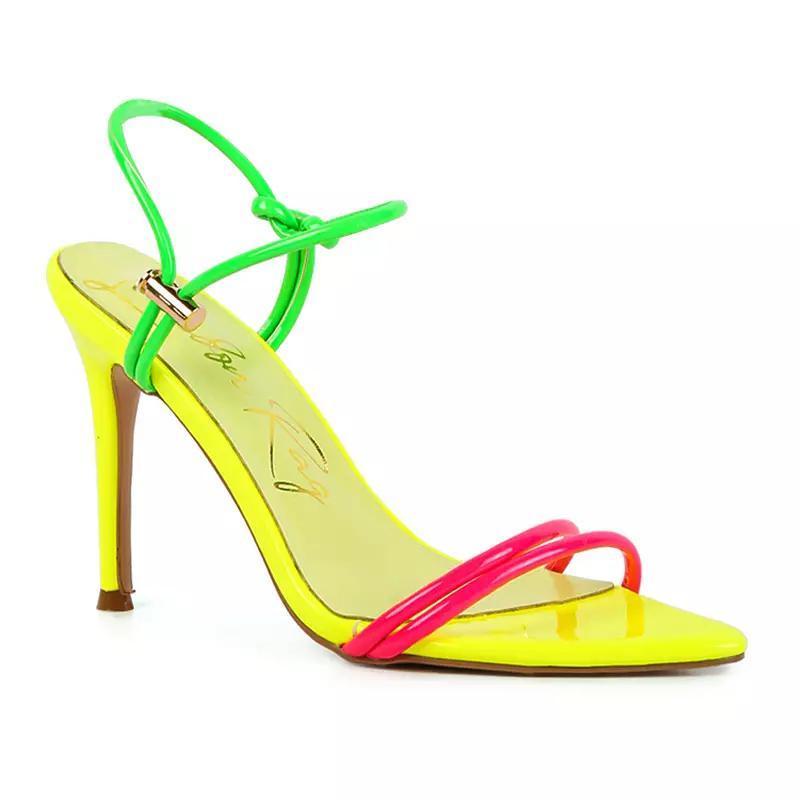 London Rag High Porch Women's High Heel Sandals, Size: 6, Neon Yellow Product Image
