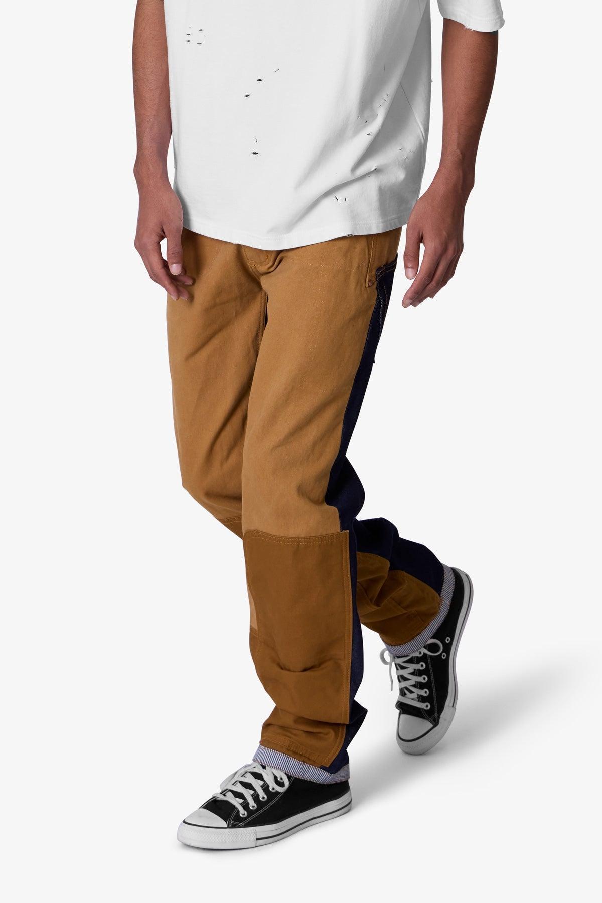 V727 Mixed Canvas Baggy Denim - Multi Product Image