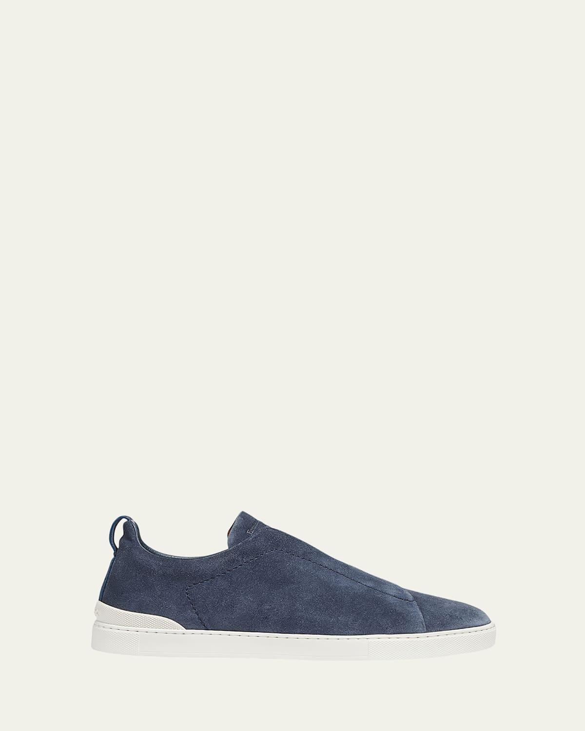 Mens Triple Stitch Suede Sneakers Product Image