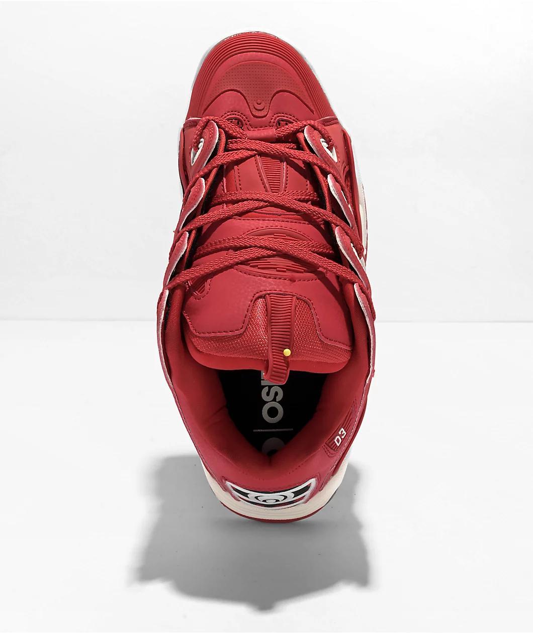 Osiris D3 2001 Red & Rizing Sun Skate Shoes Product Image