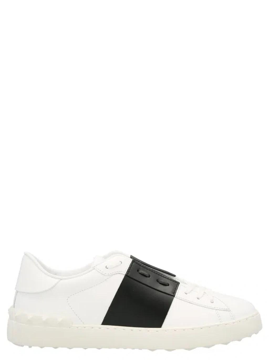 VALENTINO GARAVANI Open Sneakers Lace-free Slip-on In Bianco/nero/bianco Product Image
