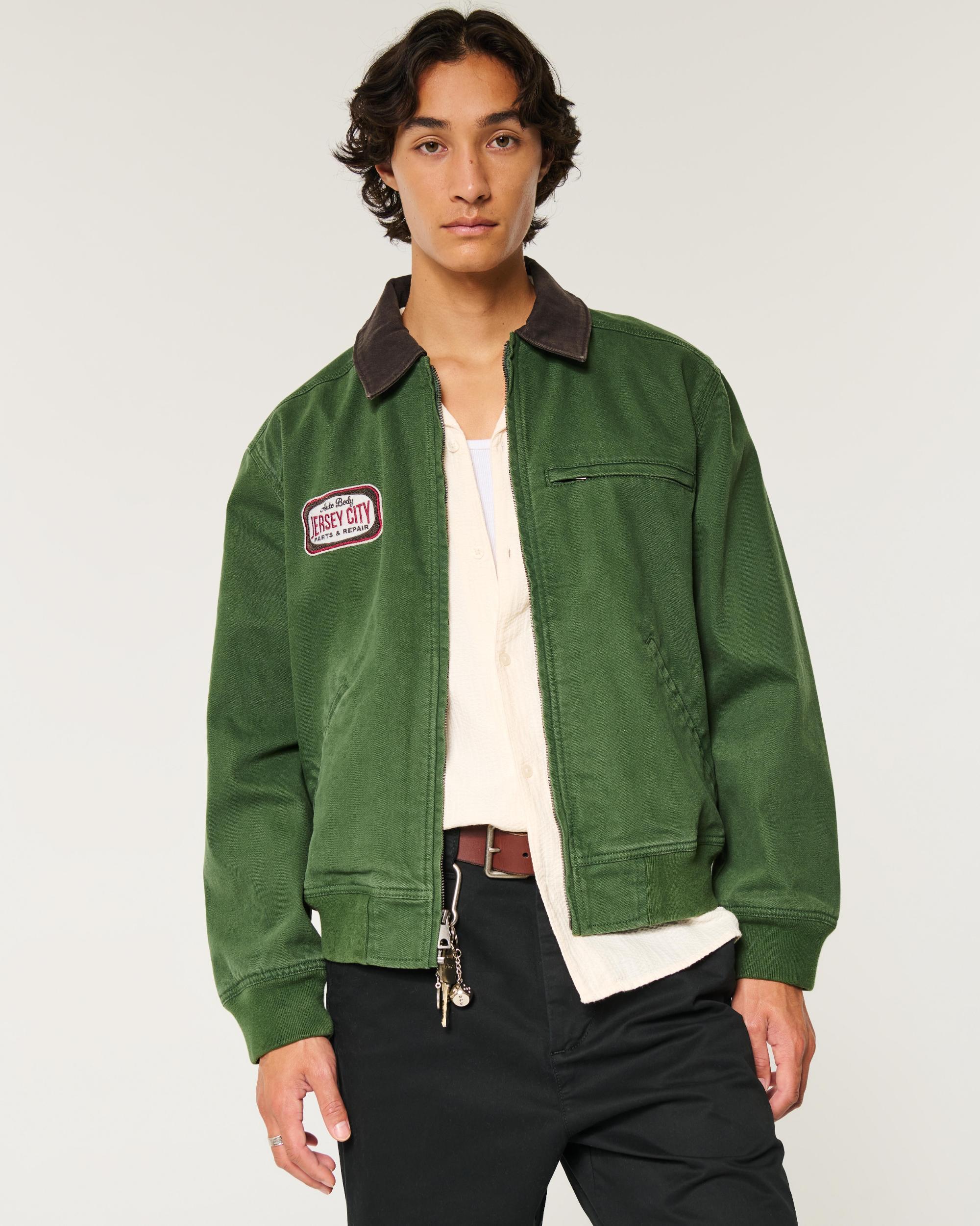 Zip-Up Camo Workwear Jacket Product Image